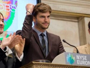 new york stock exchange - ashton kutcher