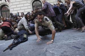 zombie scene, walking dead