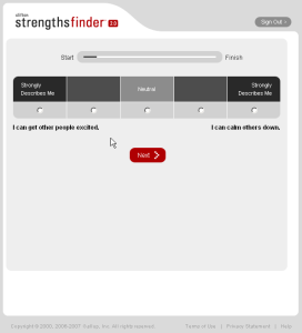 StrengthsFinder test online