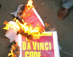 burning books, the davinci code